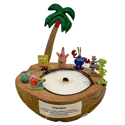 椰子树香薰蜡烛海绵宝宝系列生日礼物送男女生闺蜜室内高级感摆件