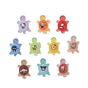 卡通彩色夜光小乌龟迷你爆款玩具三丽鸥模型摆件海龟DIY美甲礼物