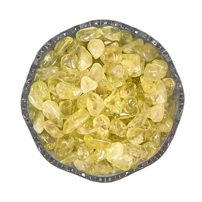天然黄水晶碎石颜色金黄晶体通透