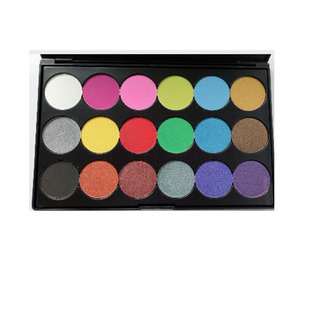 舞台妆眼影盘彩色六一表演出18色眼影盘亮晶晶闪粉亮片彩妆化妆品