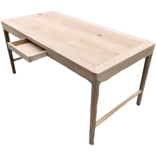 北榆木书桌白茬新中式餐桌白胚全实木书画桌画案白坯写字桌会议桌