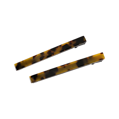 韩版网红发饰醋酸豹纹长条发夹女式边夹气质头饰一字夹发卡发饰