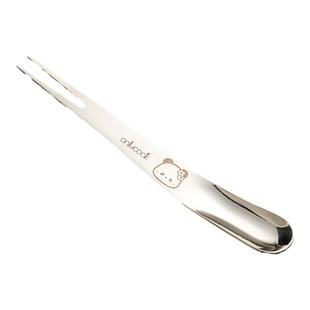 onlycook食品级水果叉316L不锈钢小叉子儿童便携甜品叉勺蛋糕叉