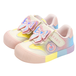 泰兰尼斯童鞋春秋季新款儿童幼儿园室内外鞋女童入园甜美板鞋子