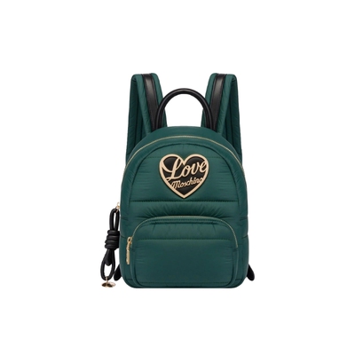 【惊喜特惠】Love Moschino  女士爱心金属徽标双肩包