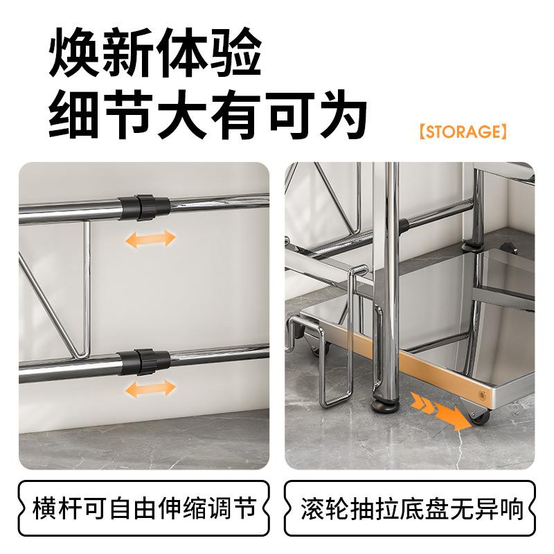 厨房置物架台面多层锅架调料收纳支架微波炉架电饭煲碗架灶台桌面