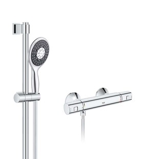 Grohe德国高仪130瑞雨恒温花洒套装原装进口按摩花洒空气注入