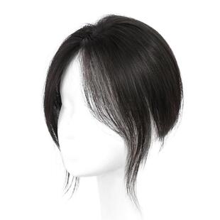 八字刘海假发女片头顶补发遮白发蓬松自然前额无痕全真人发假发片