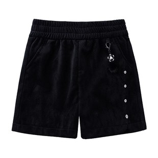 女短裤冬季加绒加厚高腰大码外穿时尚百搭宽松显瘦A字阔腿靴裤