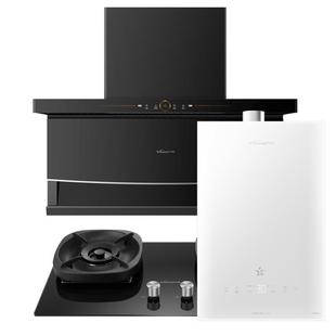 万和三件套抽油烟机厨房燃气灶套餐灶具吸油机燃气热水器套装组合