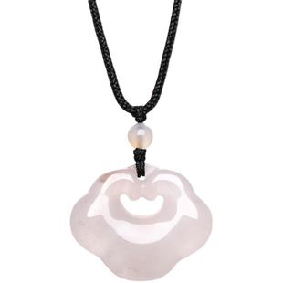 六桂福如意平安锁吊坠祥云项链白月光玉髓男女款新年礼物