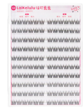 鱼尾假睫毛免胶超自然透明梗无痕