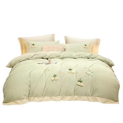 牛奶绒四件套简约博洋家纺