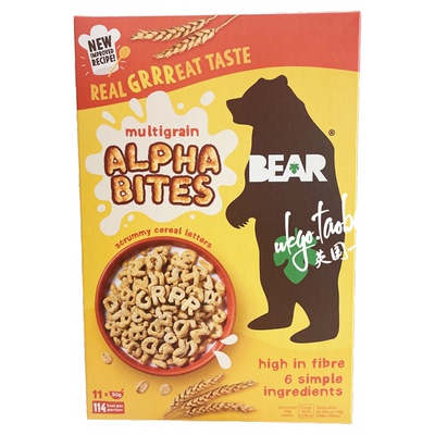 Bear小熊高钙无添加英国谷物麦圈