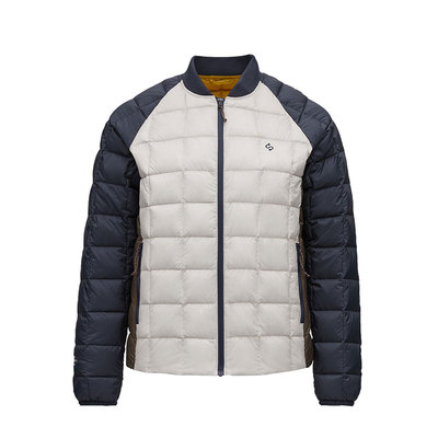 君羽辕辙棒球领轻薄羽绒服短款