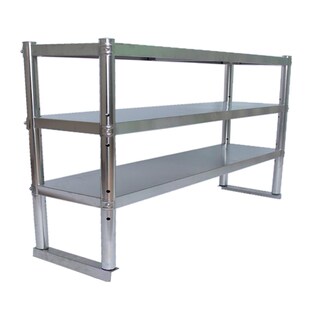 不锈钢双三层冰柜保鲜台面架子水吧台台面立架厨房置物货架包邮