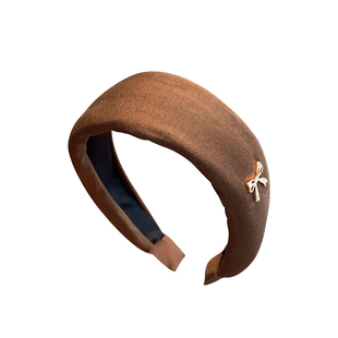 蝴蝶结发箍女款高颅顶2025新款秋冬高级感洗脸头箍宽边压发卡头饰