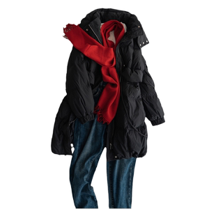 乔妮塔品牌女装2025冬季新款加厚立领90白鸭绒中长款羽绒服外套