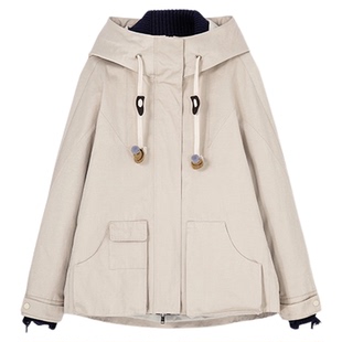 【商场同款】HPLY荷比俪2025冬新款白鹅绒可拆卸内胆风衣式羽绒服