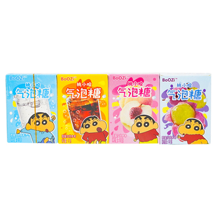 2包邮BoOZi蜡笔小新四宝糖20g桃小哈气泡糖果味儿童休闲糖果零食