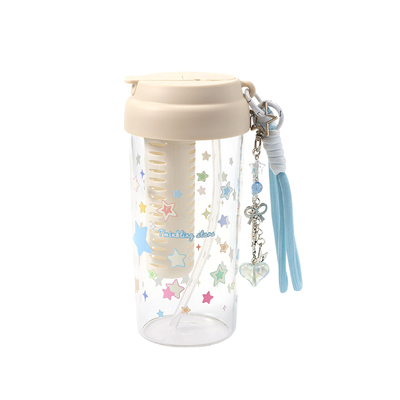 恒度幸运星星高硼硅吸管玻璃杯