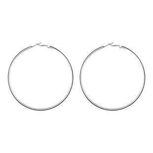 999纯银耳针夸张大耳圈耳饰素圈耳环 2026新款高级感足银养耳洞