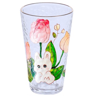 手绘玻璃杯diy彩绘杯子画材料包颜料儿童手工制作锤纹琉璃杯礼物