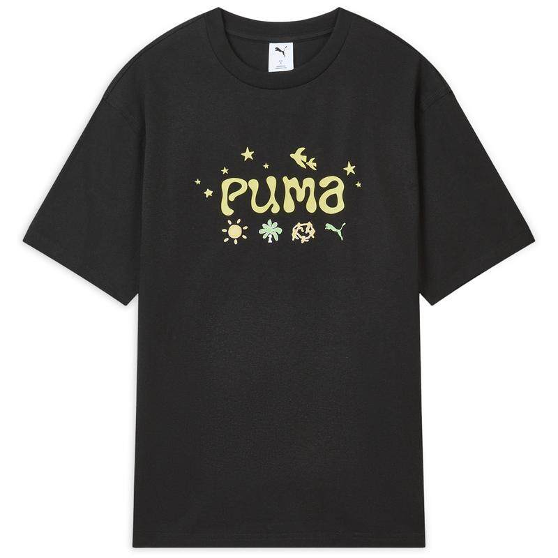 凉感宽松黑色短袖T恤男PUMA彪马