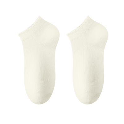 【夏日无骨花边袜】纯棉短袜女