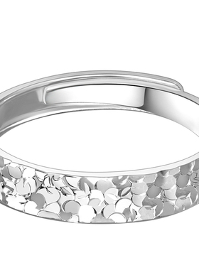 足银999.9碎冰冰戒指礼盒装