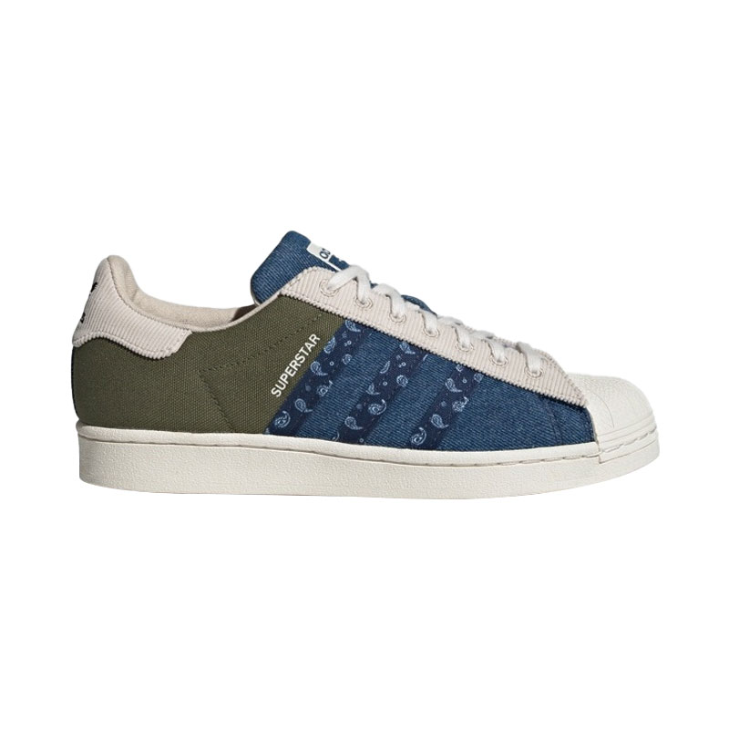 Adidas三叶草腰果花贝壳头板鞋