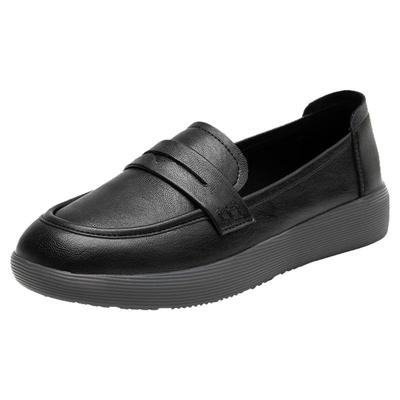 大东官方乐福鞋女款2025新款秋冬女士小皮鞋软底不累脚舒适妈妈鞋