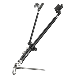 加粗不锈钢炮台支架 万向调节地插 野钓大物竿专用 防倒鱼竿支撑