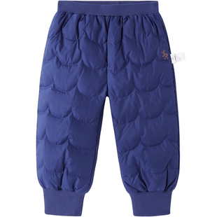 【商场同款】英氏女童羽绒裤子冬季防寒羽绒长裤三防束脚裤超韧绒