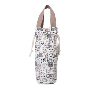 手工水杯套布艺水桶包斜挎可背单肩手提原创可爱帆布小伞包包通用