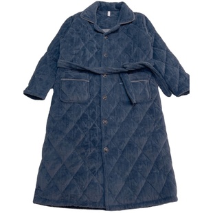 睡袍男款2023新款秋冬三层夹棉加厚初中学生青少年睡衣冬季男大童