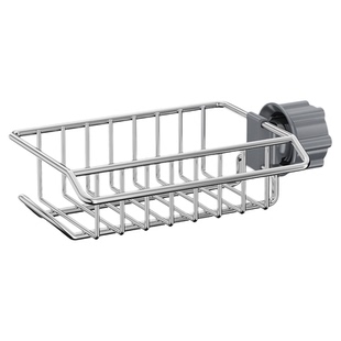 不锈钢厨房水龙头置物架洗碗水槽架沥水篮海绵刷百洁布抹布收纳架