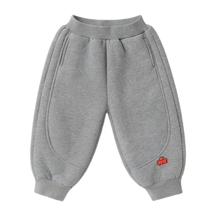 男童新年款加绒加厚运动长裤冬装秋冬棉裤儿童宝宝童装冬季裤子潮