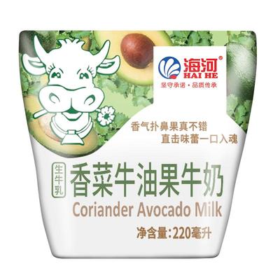 海河牛奶香菜牛油果味220ml*10袋儿童成人营养早餐奶网红风味奶