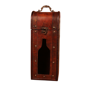 高档创意干红酒礼盒子包装中秋复古木制单只双支冰酒香槟葡萄酒箱