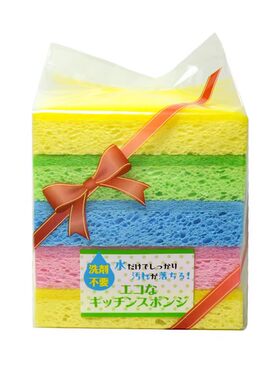 日本进口原装ONEDAY加厚木浆棉百洁布厨具餐具去油污家务洗碗5枚