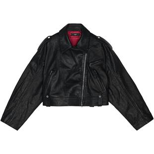 【秋冬直降】AMIRI 2025年早秋新品女装 质感皮质短款夹克外套