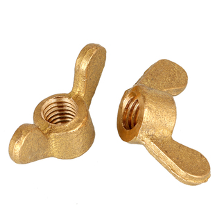 M4M5M6M8M10M12MM黄铜蝶形螺母蝴蝶蝴蝶型螺帽双耳手拧羊角螺丝帽