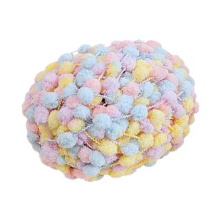 雪球球球线小雪球中号编织盖毯子坐垫脚垫diy钩针手工材料包毛线