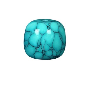 正宗真品天然绿松石单珠原矿桶珠老型珠散珠顶珠腰珠文玩配珠配饰