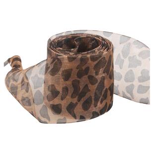 4CM加宽豹纹蕾丝鞋带雪纱带可爱淑女少女风小白鞋白粉色绸带缎带