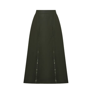 织造司[卷草]原创呢子大衣立领针织衫明制马面裙汉服改良三裥裙女