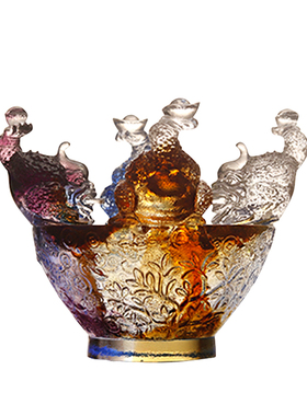 珍悦国风家居开业琉璃金蟾聚宝盆