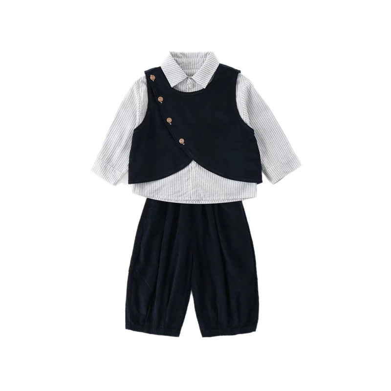 男宝宝周岁生日礼服韩版马甲套装