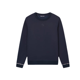 Aquascutum/雅格狮丹春夏新款女士马图案圆领长袖T恤Q4968EL021
